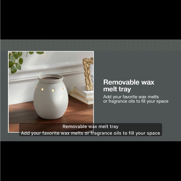 Ceramic Sanded Tabletop Wax Warmer and two 12-count scented melts NWOT - Picture 8 of 13